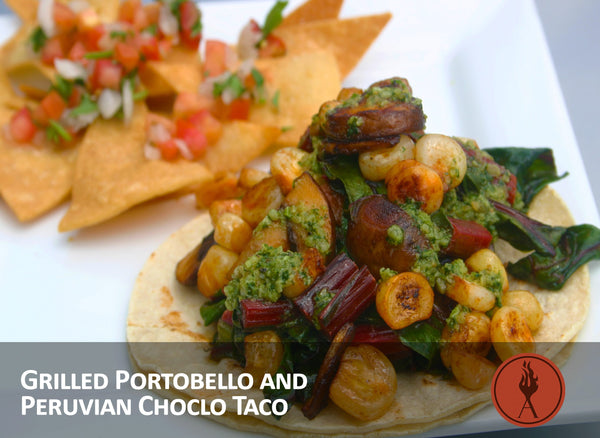 Grilled Portobello & Peruvian Choclo Taco